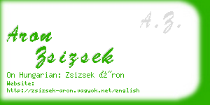 aron zsizsek business card